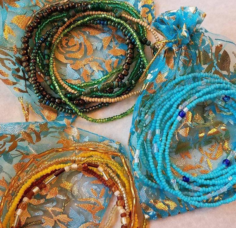 boho jewelry stretch ring single seed bead rings stretch rings stacking rings set of rings beaded rings Seed bead rings