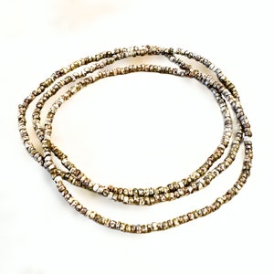 Picasso brown seed bead bracelet, set of 3, beaded bracelet, stretch bracelet, beaded jewelry