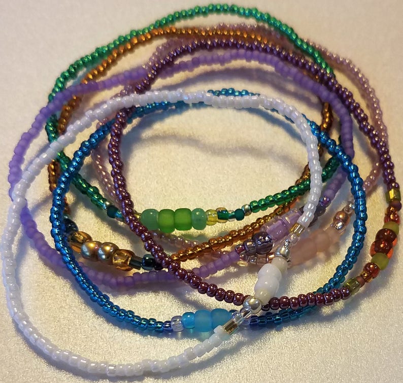Seed bead bracelet beaded bracelet stretch bracelet beaded Etsy