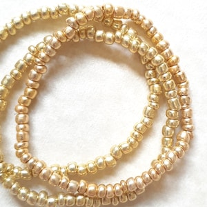 Gold seed bead bracelet, beaded bracelet, stretch bracelet, beaded jewelry, seed bead bracelets, stretch seed bead bracelet
