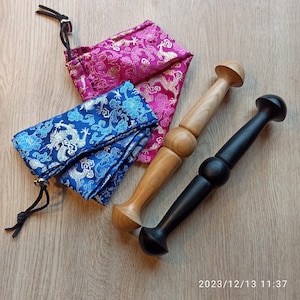 A great gift option! The special exclusive small Tai Chi Ruler made of selected beautiful wood - ash and a beautiful satin storage bag.