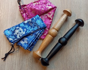 A great gift option! The special exclusive small Tai Chi Ruler made of selected beautiful wood - ash and a beautiful satin storage bag.