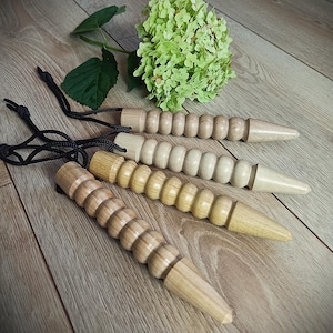 Japanese training/massage stick made of different hardwood.