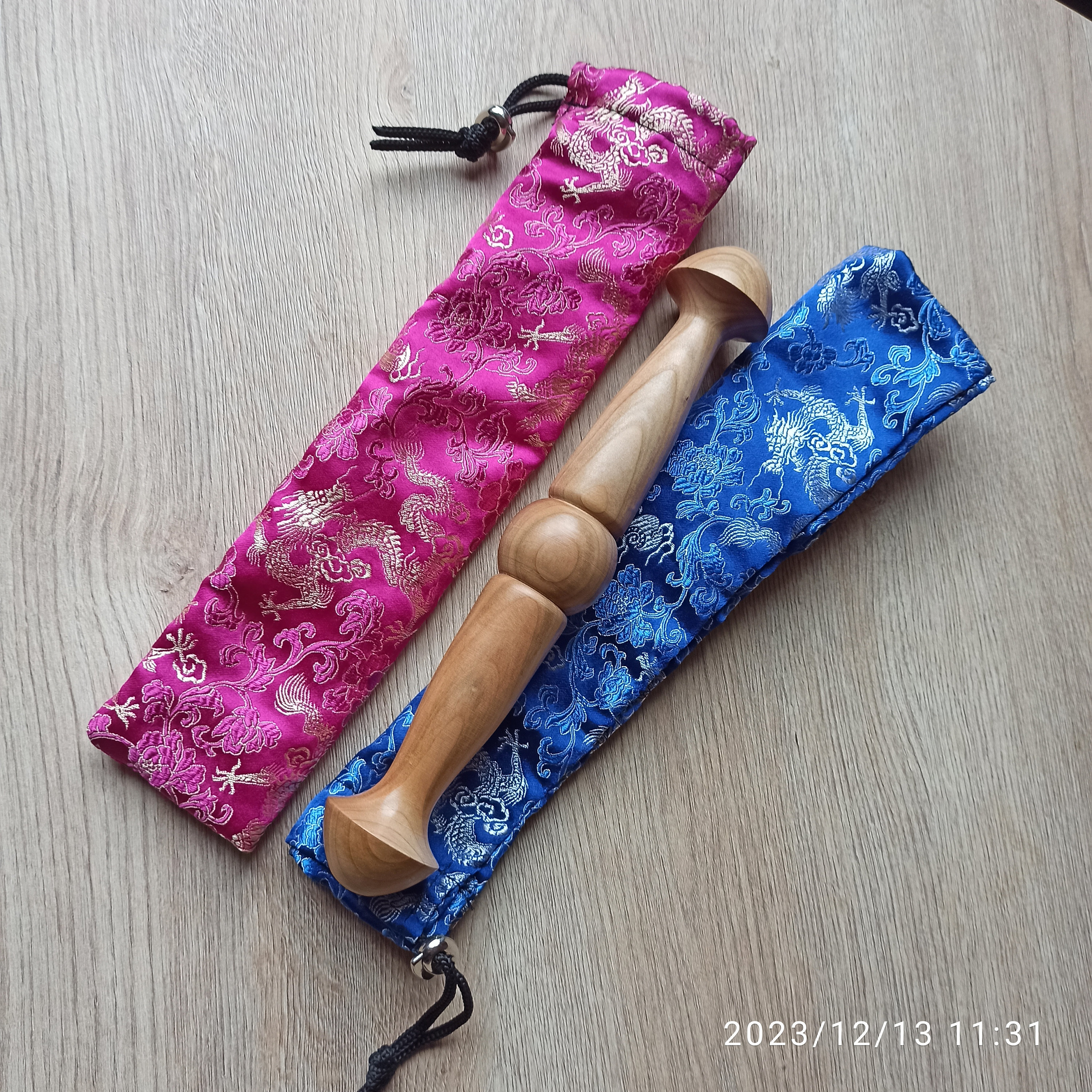 Chi Ruler Handmade Ash Wood Tai Chi Ruler - Qigong Exercise, With Satin Bag ...