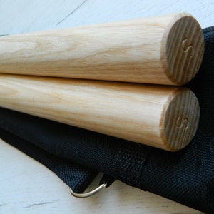 Sticks Kali (Arnis/Eskrima/Escrima, Wing Chun, Silat) - short pair sticks from selected beautiful wood of european ash.