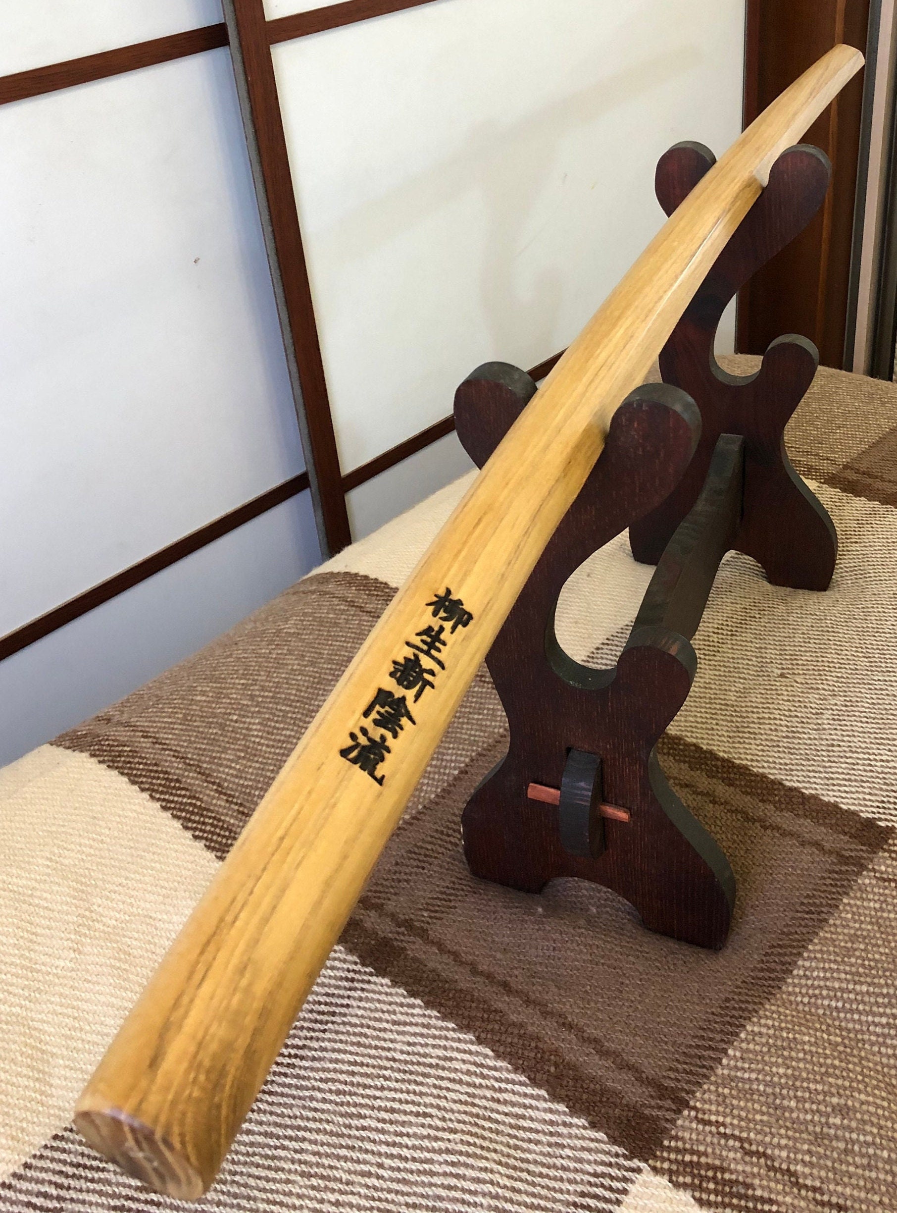 Wakizashi&yagyu Shinkage Ryu Bokken Made of Black Locust Etsy