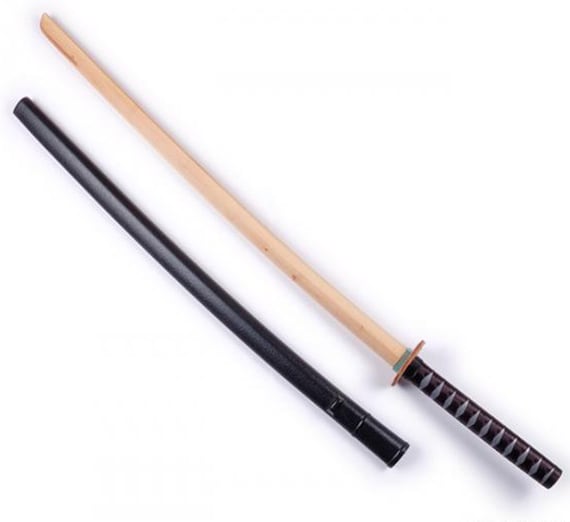 BOKKEN DAITO ARTIGIANALE CON SAYA TSUBA PELLE AIKIDO KENJUTSU IAIDO IAITO KENDO