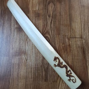 Tanto, wood knife, knife for training Aikido and Tantojutsu, used for the traditional martial art, made of hornbeam wood.