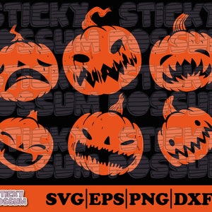 Halloween Pumpkin Pack svg dxf eps png Clip Art