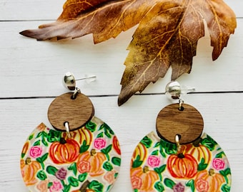 Fall Pumpkin Earrings