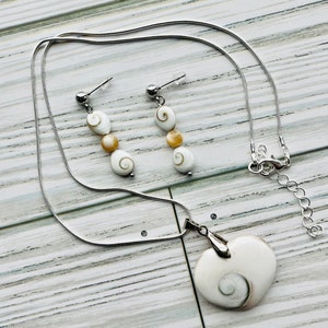 Jewelry Set, Shiva Eye Shell, Ojo de Santa Lucía