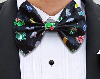 Hitchhiker's Guide Pre Tied Bow Tie Formal Wedding Tux Prom Handmade to Order