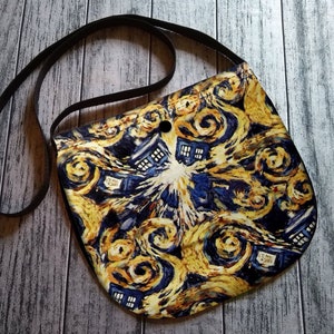 Exploding Tardis Cross Body Unisex Bag Purse Tote Festival Handmade to Order