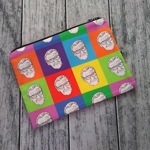 Stan The Man Tribute Zipper Pouch Cosmetic Makeup Bag Handmade to Order