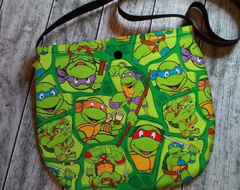 TMNT Ninja Turtles Cross Body Unisex Tasche Geldbörse Tote Festival auf Bestellung handgefertigt