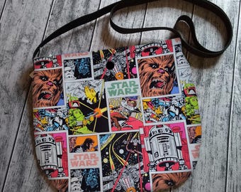 Bolso bandolera unisex de Star Wars Comic, bolso tote para festivales, hecho a mano por encargo