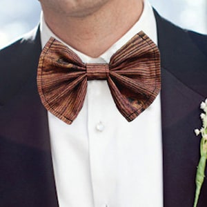 Wood Grain Pre Tied Bow Tie Formal Wedding Tux Prom WoodWork Naturalist