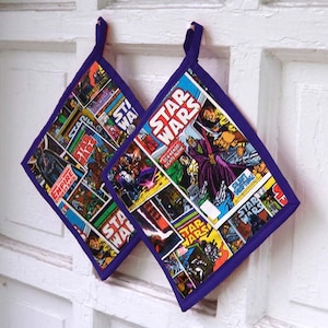 Star Wars Comic Pot Holder Licensed Fabric Cook Baker Gift Handmade to Order