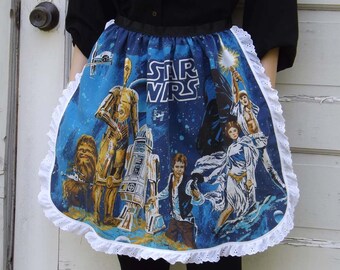 Star Wars Half Ruffle Apron Vintage Reconstruction Ready to Ship