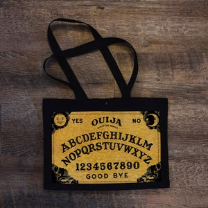 Sac à bandoulière Ouija révélateur de bonne aventure ou sac à main avec poche Market Beach pour ordinateur portable Halloween fait main sur commande