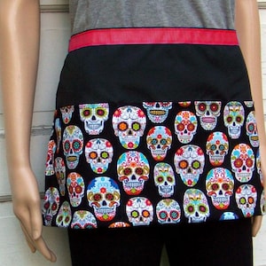 Sugar Skull Craft Vendor Ernte Tasche Schürze Lizenz Stoff Handmade auf Bestellung