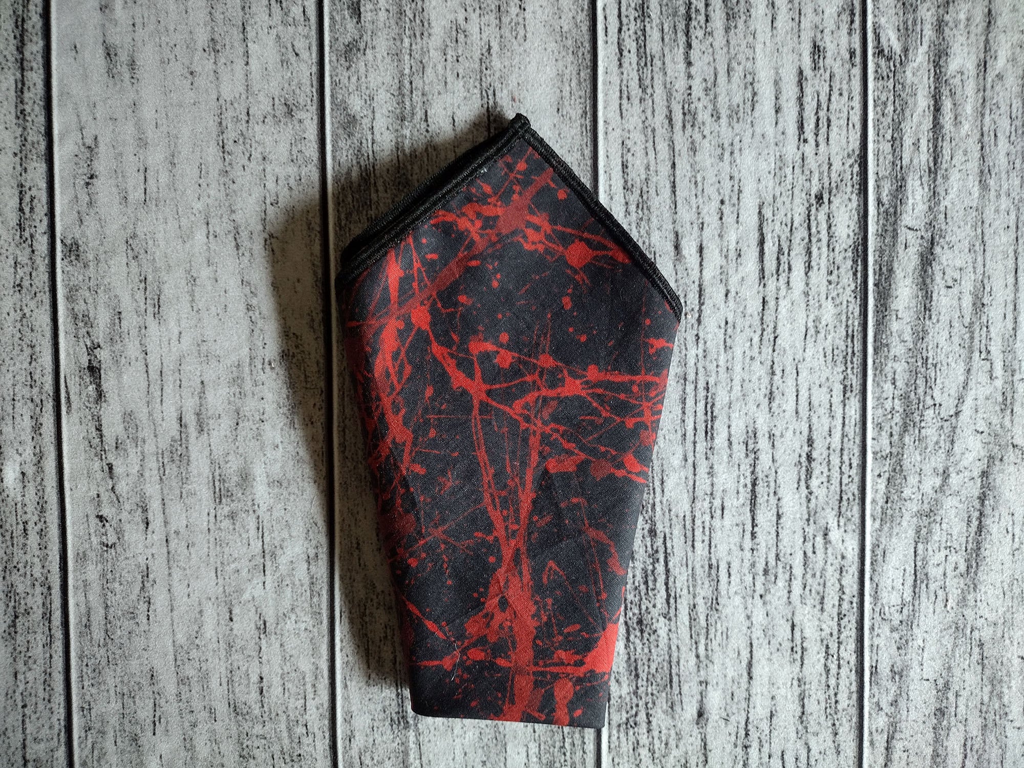 Darkly Blood Spatter Pocket Square: Cotton Handkerchief Handmade to ...