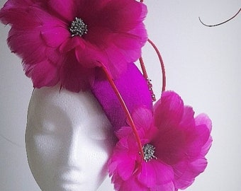 Fascinator fucsia