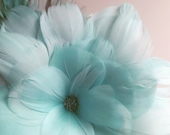 Mint green fascinator