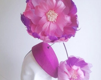 Purple fascinator