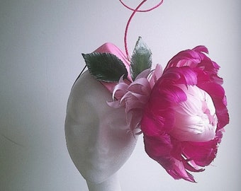 Fascinator rosa confetto