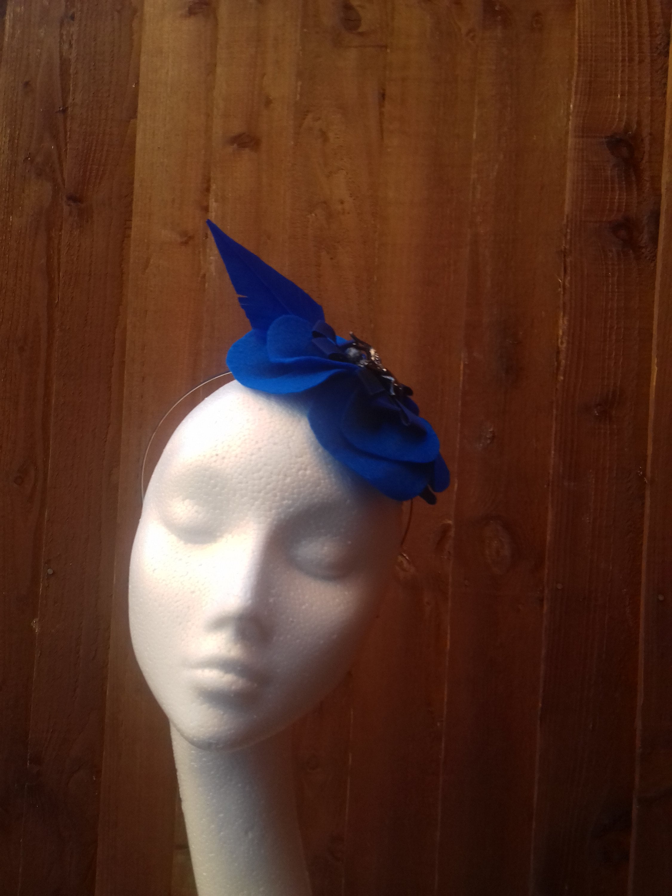 cobalt blue hair fascinator