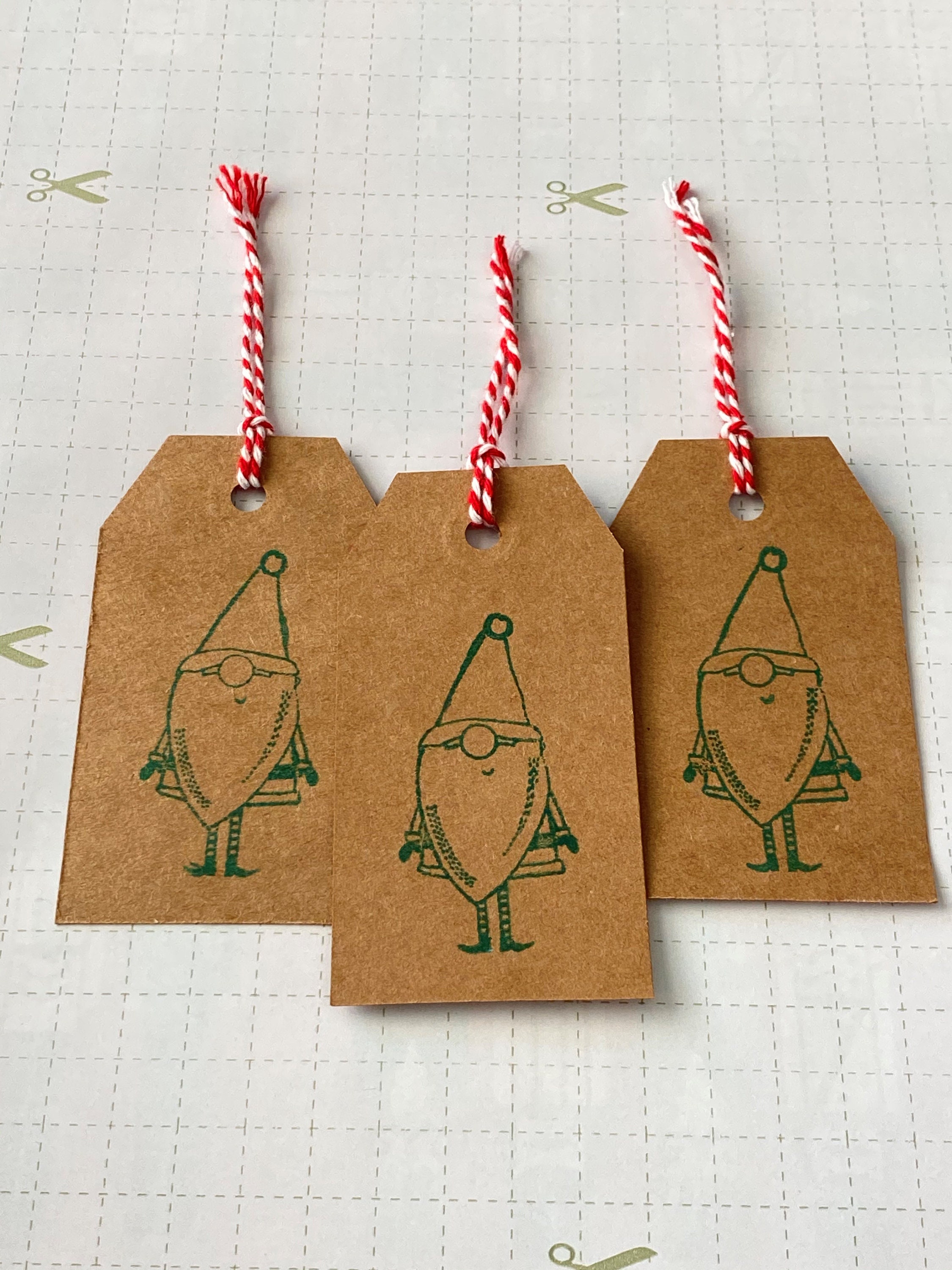 Handmade Santa Christmas Gift Tags. Packs of 10. Etsy