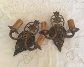 Art Nouveau Double Wall Sconces