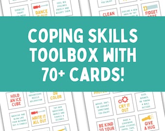 Coping Skills Toolbox, Coping Skills Cards, Emotional Regulation, Mental Health Toolbox, Digital Download, Mental Health Resources