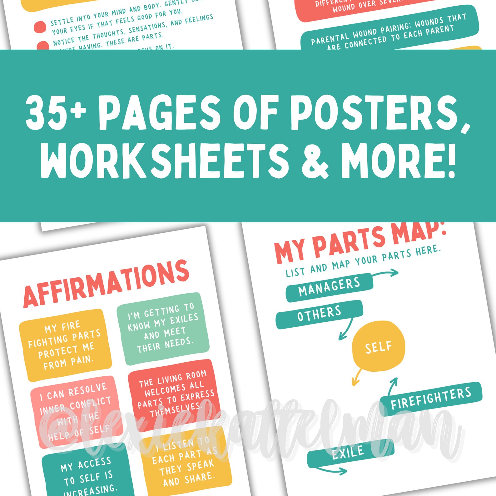 Internal Family Systems IFS Bundle, IFS Worksheets, IFS Posters ...