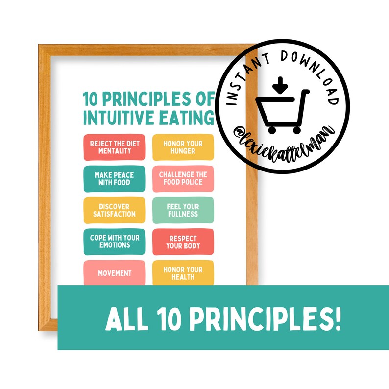 Intuitive Eating Principles Bundle Eating Disorder - Etsy