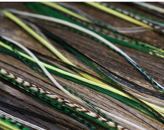 Extensiones de plumas #NEON GREEN#