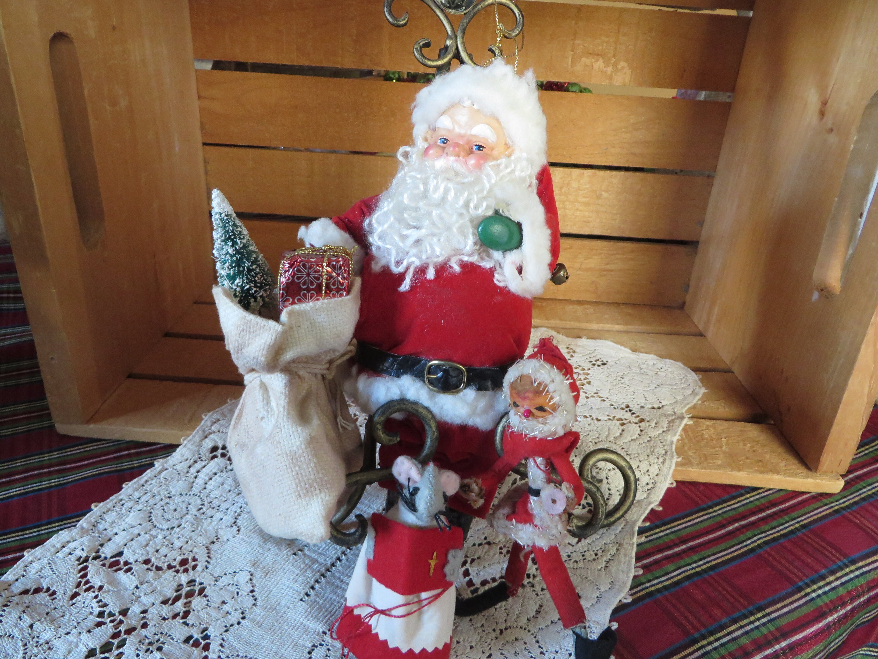 * vintage ornament ❀ キュートな サンタクロース さん 落ち vintage ornament ❀ キュートな サンタクロース さん