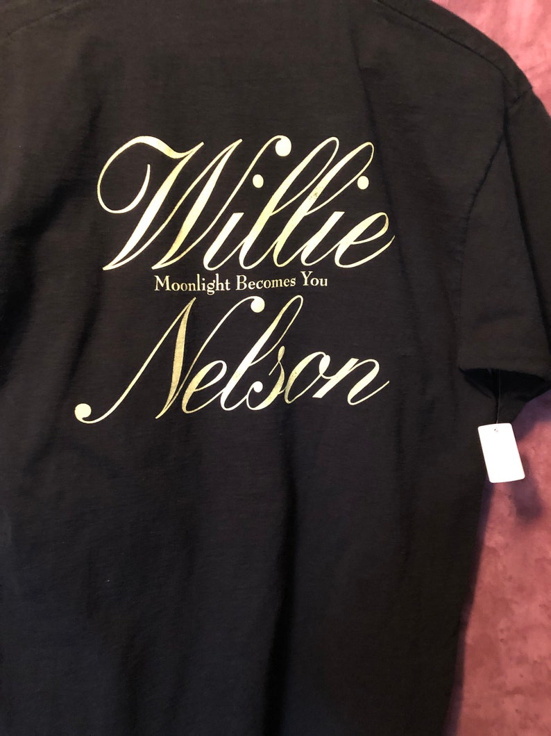 L Large Willie Nelson t shirt 1994 Tour Moonlight Becomes You