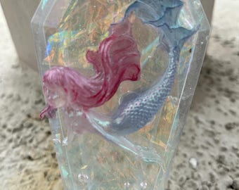 Iridescent Mermaid Coffin Box