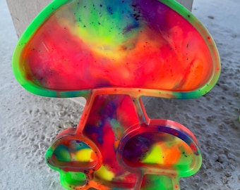 Rainbow Glow Mushroom Beading Tray