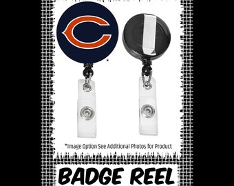 Chicago Bears Retractable ID Badge//Key Holder