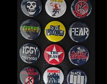 Buttons for Bands #1 Punk Rock & Pop Bands Lot of 250-1" Pinback Pins 