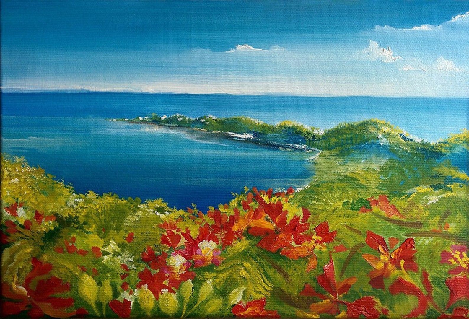 Original Oil Painting Shi Lanka India Landscape Oil on Canvas Etsy