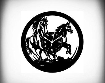 Orologio da parete Vinyl Clock - CAVALLI CAVALLO - Idea Regalo Appassionato Equitazione