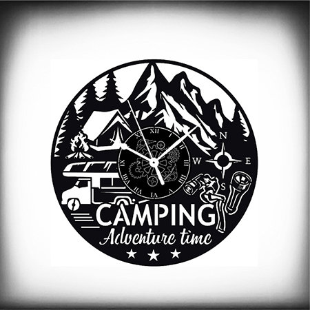Dusche Vorhang für Camper Anhänger Camping Bad Camping Anhänger Bär  Lagerfeuer und Wald Silhouette Badewanne Bildschirm mit Haken