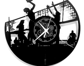 VOLEIBOL - Reloj de pared de vinilo - Voleibol de playa - Idea de regalo para amantes del voleibol - Hecho a mano