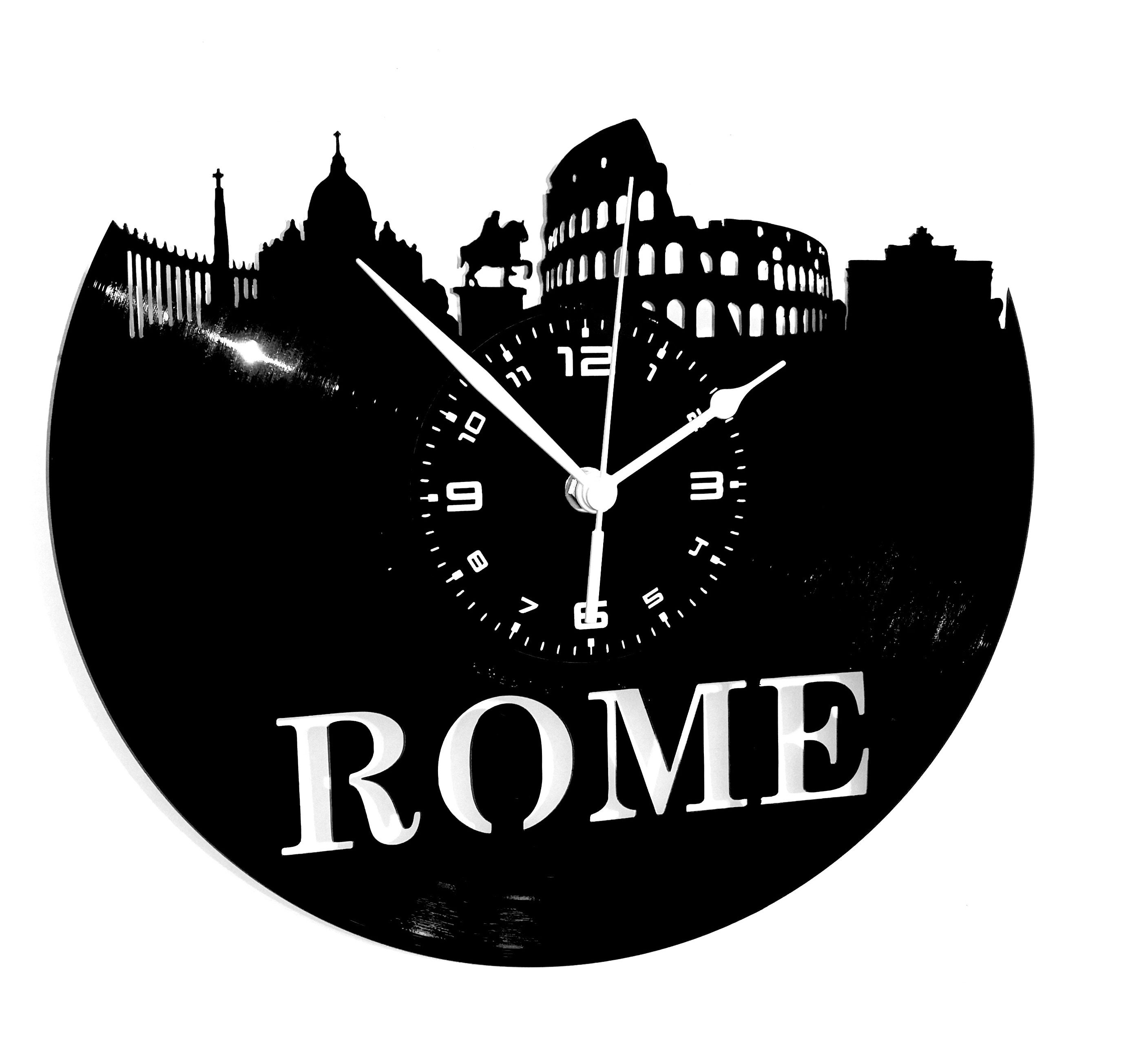 Wall Clock Vinyl Clock City ROME ITALIA TOUR Travel Agency Etsy