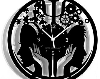 PSYCHOLOGY - Psychology Mind Mindfulness Wall Clock Wooden Gift Idea
