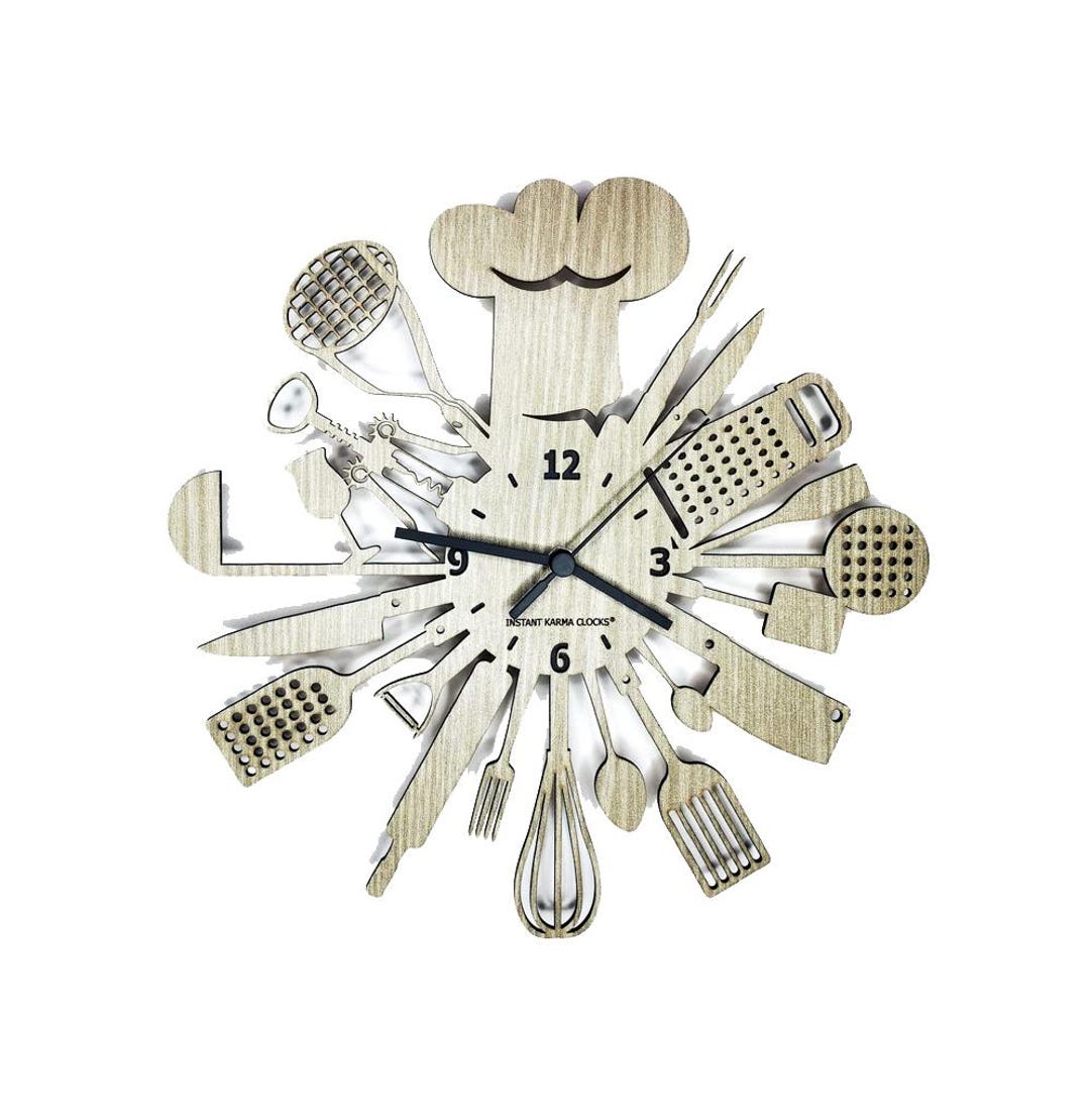 Instant Karma Clocks – Orologio Da Parete Ingegnere 30 Cm, Design Tecnico Con Strumenti Meccanici, Made In Italy, Silenzioso
